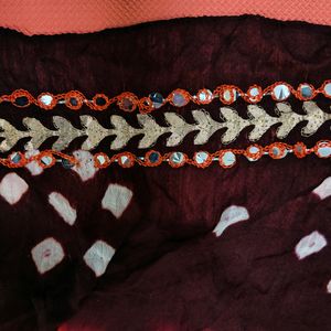 Red And Brown Dupatta