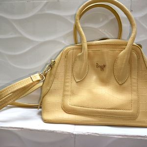 Baggit Light Yellow Handbag