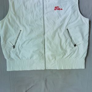 FILA HALF WINDCHEATER JACKET WHITE