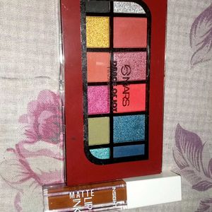 Eyeshadow Palette And Insights Lipstick