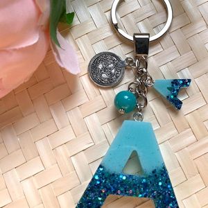 Hair Clip And Alphabet Keychain