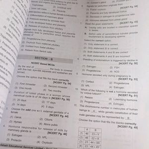 Aakash Zoology And Botany Module Of Class 12th