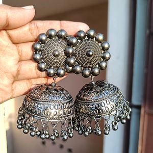 Boho Oxidised Jhumkas🖤