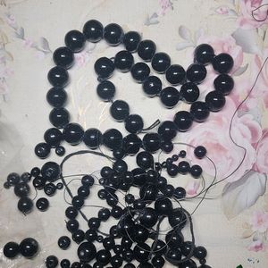 Black Beads Different Sizes