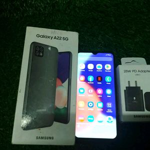 Samsung A22 5G 8/128 With Box And 25 WATTS Charger