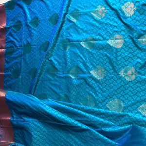 New Kanjivaram Saree With Blouse Piece