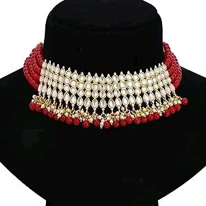 Gold Plated Kundan Choker Necklace Set