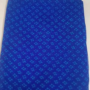 A Dark Blue Bandhani Saree