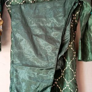 Green Pant Suit With Chunni