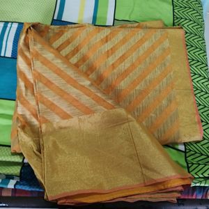 Beautiful Yellow - Golden Handloom Saree