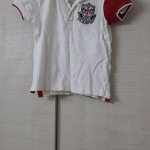 2 To 3 Yrboys Tshirt -white and Red