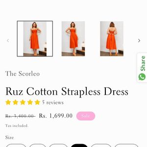 The Scorleo Ruz Cotton Strapless Dress