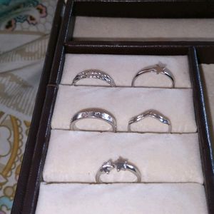 Golden And Silver Rings 💍💍💍💍💍 - Set Of 5