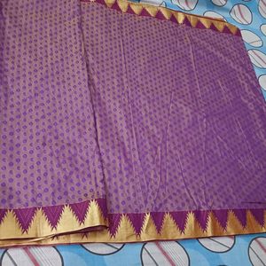 Purple Silk Saree