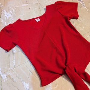 Casual Red Top , Size- XS, S