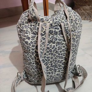 Backpack In Leopard Print (Thrifted)