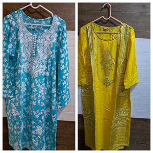 Aurelia Yellow Kurta And Pants With Foil Print