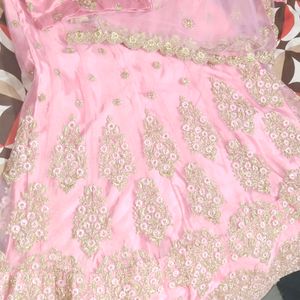 Women's Pink Embroided Lehenga Choli