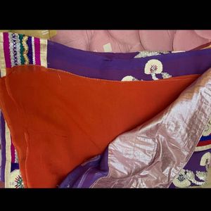 Beautiful Heavy Saree Gota Work At Low