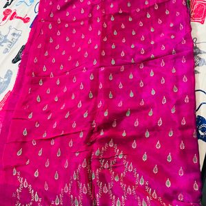 New Satin Silk Foil Print Saree