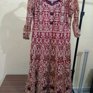 Beautiful Red Gown Full Embroidery