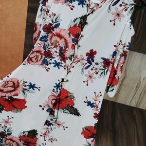 Floral White Dress 👗