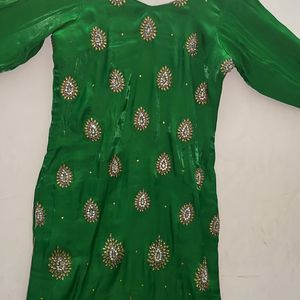 Straight Kurta Beautiful Kundan Work