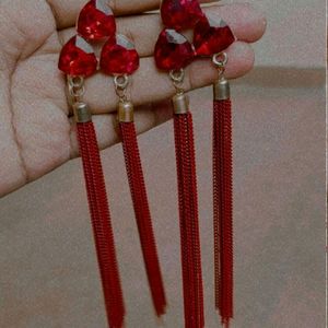 Red Designer Earring