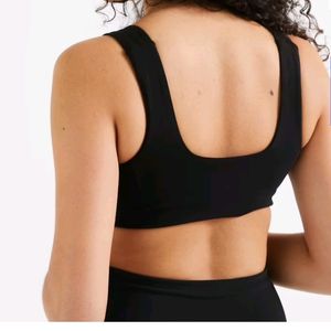 Black Cotton Sports Bra From Decathlon