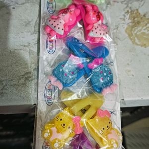 Hair Clips For Kids (Combo Of 6 Pair)