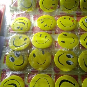 Set Of 30 Unused Brand New Smiley Badges..