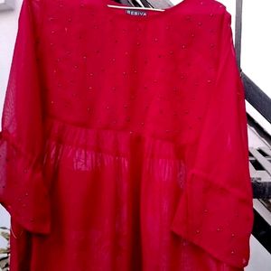 BESIVA BRAND beautiful Festivewear Maroon Top