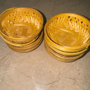 Handmade Bamboo basket- 4 Inch (10 Pcs)