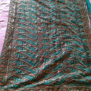 Very Beautiful Heavy Work Saree With Blouse