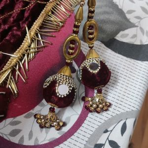 Velvet Lehnga With Dupatta & Blouse