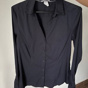 H&M V Neck Button Down Shirt