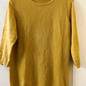 Fig Yellow Knitted Sweatshirt