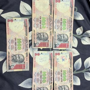 1000 Rupees Notes