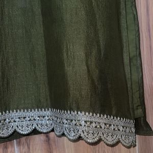 libas olive green kurta