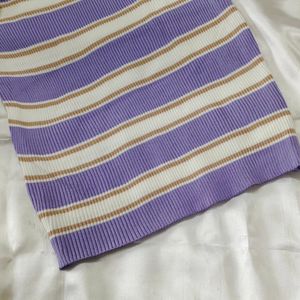 Lavender stripped bodycon dress