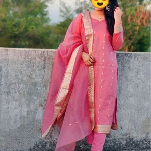 Diwali Special ✨Organza Kurta Pants And Dupatta