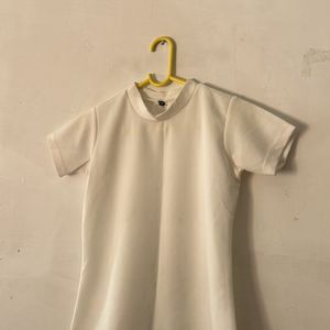 White Turtle Neck T-shirt