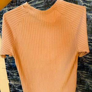 Ribbed Nude Pink Top