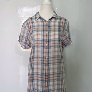 Short Sleeve Blue Check shirt