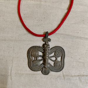 Vintage Brass Dokra Butterfly Pendant