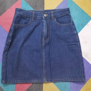 Denimn Mini Straight Fit Skirt