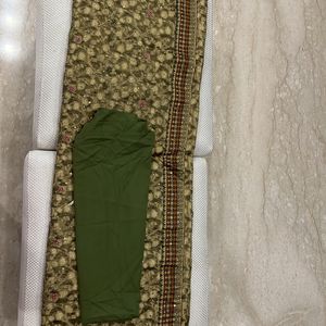 Olive Tissue Saree