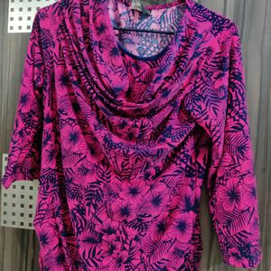 Girls Printed Pink Top