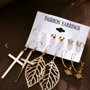 Pack Of 6 Earrings Set Trendy