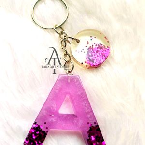 'A' Initial Keychain 😍